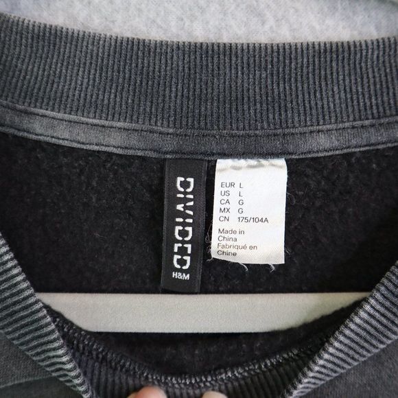 Divided HM Sweatshirt Womens Large Gray Cropped 80s Retro Car Racing Hi Speed - Picture 10 of 14